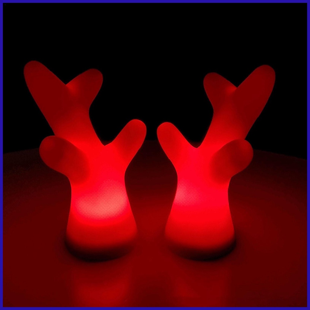 Giáng Sinh Mái Ô Tô Trang Trí Quỷ Sừng Giáng Sinh Sừng Nai Sừng Tấm Phụ Kiện Bên Ngoài Đa Năng Chống Va Chạm Miếng Dán Trang Trí Góc Ba Chiều Xe Ô Tô