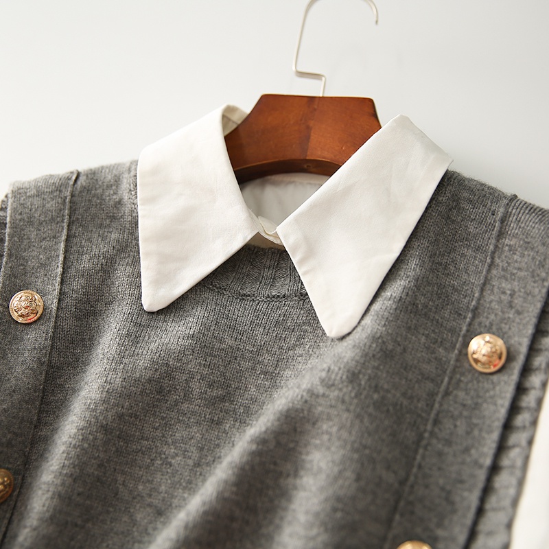 Banfamy Áo Dệt Kim Sát Nách Dáng Ôm Phong Cách Phương Tây Thời Trang Xuân Thu Cho Phụ Nữ Trung Niên