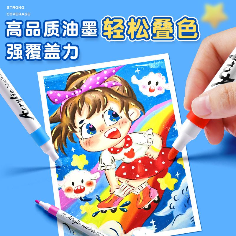 Bút Vẽ graffiti Bằng acrylic Không Thấm Nước Nhanh Khô Không Phai Màu Chống Thấm Nước Không Chứa Mực Vẽ Tay diy Cho Mẫu Giáo
