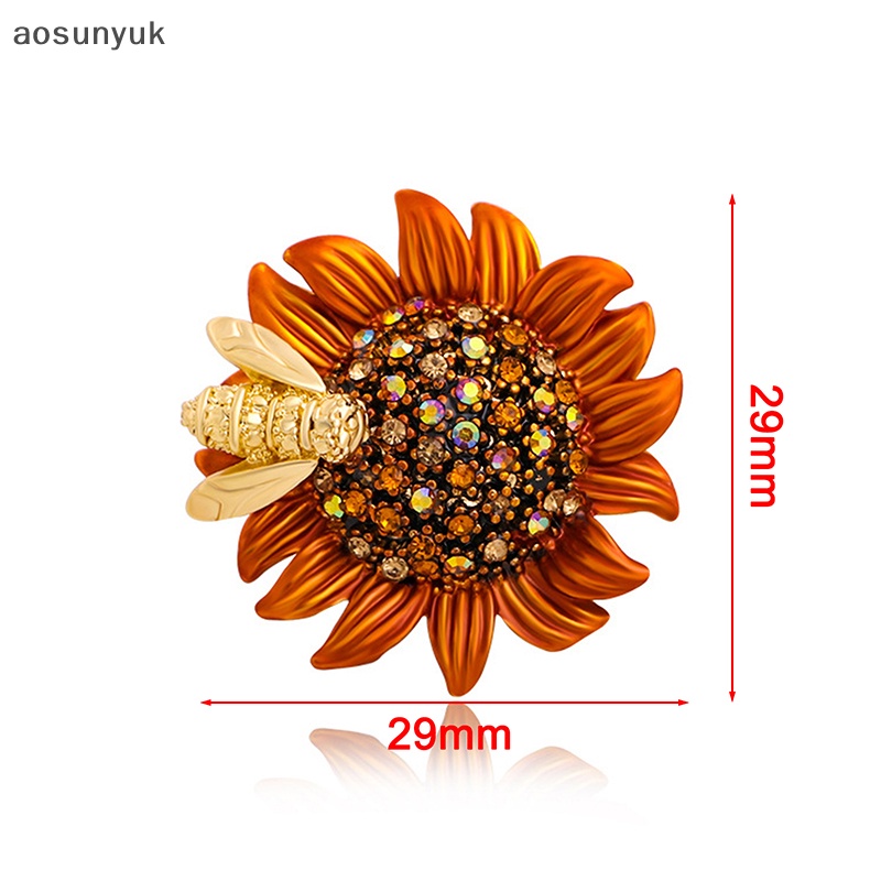 Aosunyuk Ghim Cài Áo Hình Hoa Hướng Dương Đính Đá Thời Trang Cho Nam Và Nữ