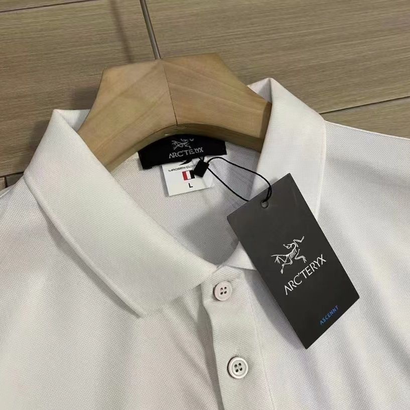 KXAR ARC'TERYX  New Pearl cotton polo shirt embroidery all-match casual fashion slim lapel slimming