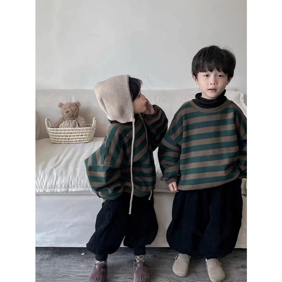 Áo Sweater Tay Dài Phong Cách Hàn Quốc Thời Trang Xuân Thu Mới Cho Bé Trai Và Gái