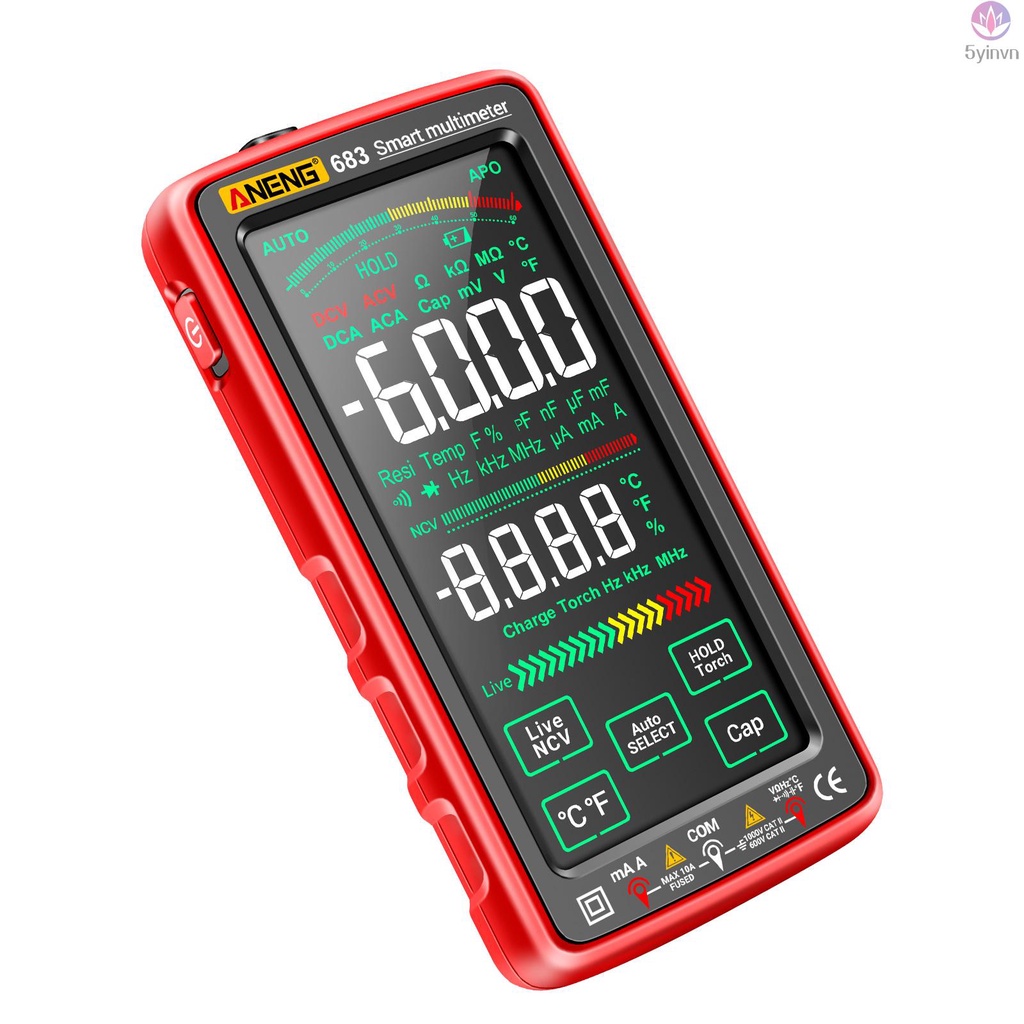 ANENG 683 Digital Multimeter Smart Anti-burn Rechargeable Meter for Voltage Current Resistance