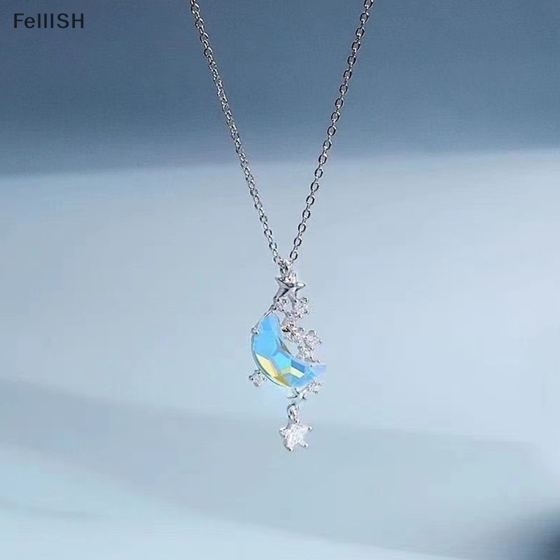 Vòng cổ Thép Titan Mặt Hình Ngôi Sao / Mặt Trăng Thời Trang Cho Nữ 439br