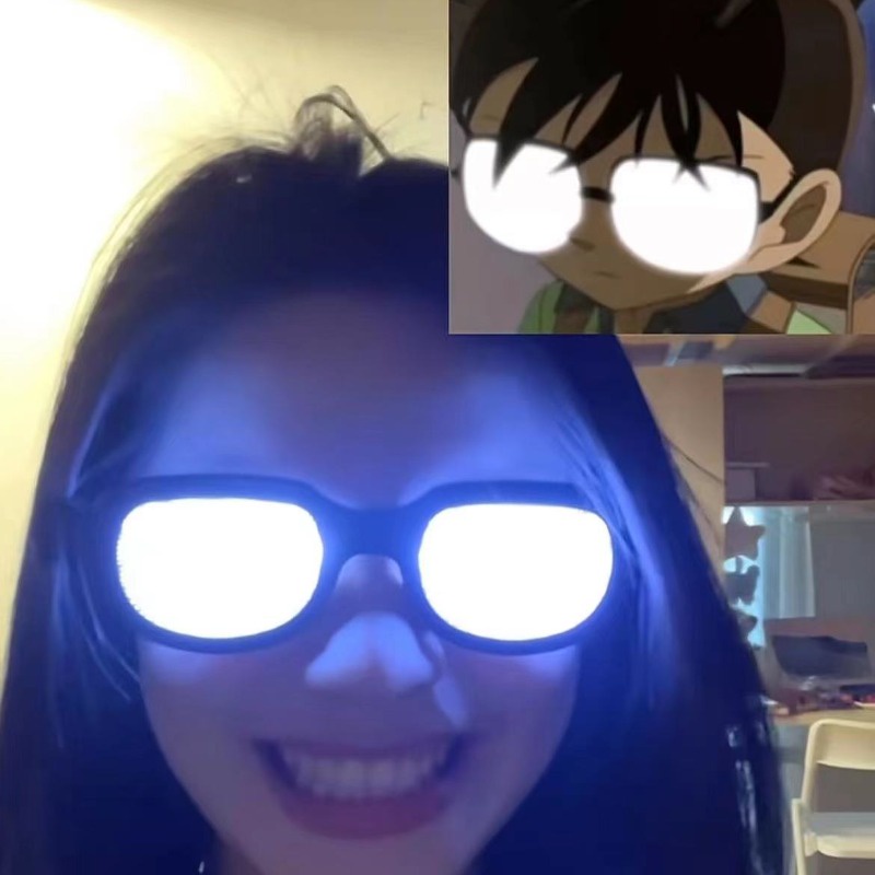 Conan Kính Râm Có Đèn led Phát Quang Dùng Hóa Trang Vui Nhộn Cho Nam Và Nữ