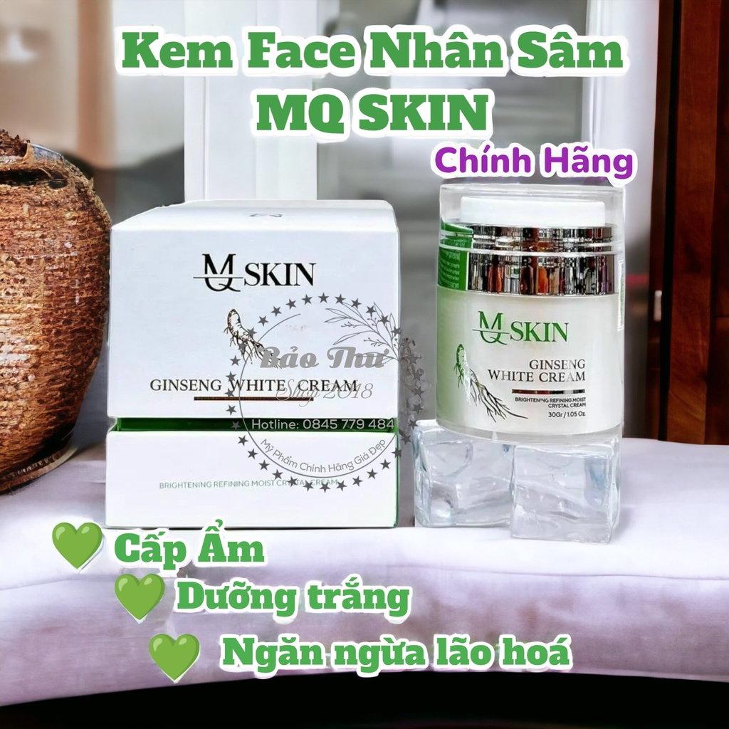 Kem Face Nhân Sâm MQ Skin chính hãng Ginseng White Face Cream 30g