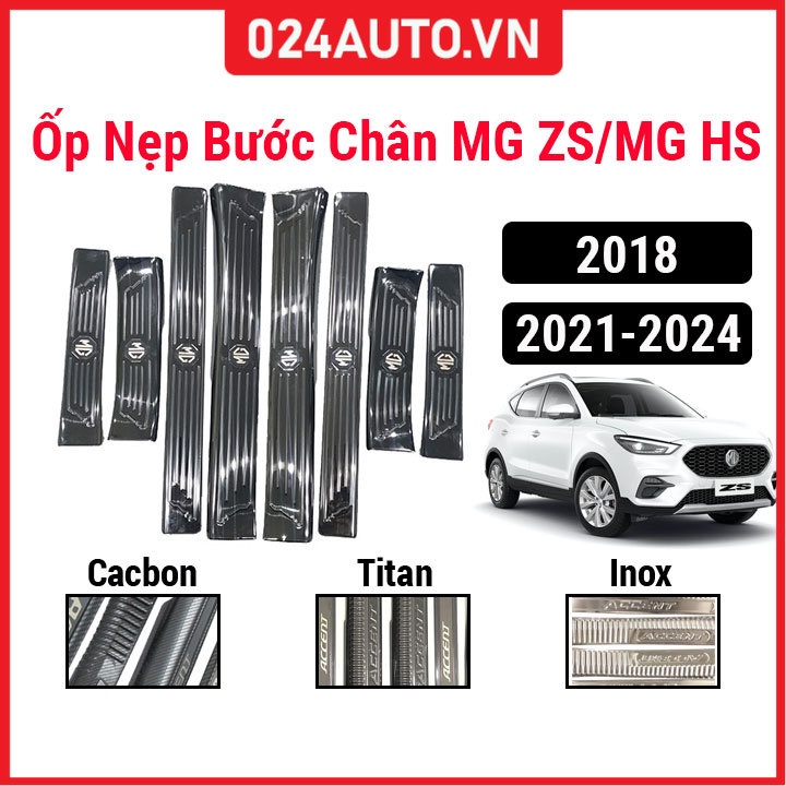 Bộ 8 nẹp bước chân trong ngoài inox MG ZS  Và MG HS 2018 2021-2024