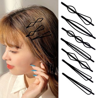 Kẹp tóc lượn sóng màu đen / kẹp tóc bằng kim loại thời trang cho nữ