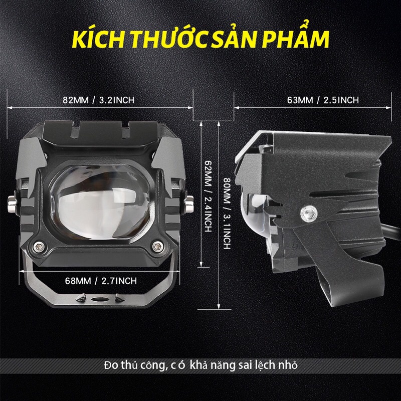 2pcs Derunlai 2 color led bi-light