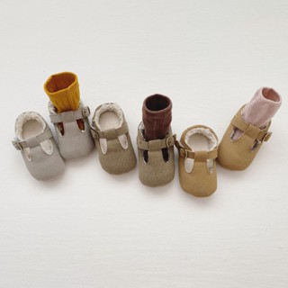 Giày cotton Lót Lông Cừu Đế Mềm Dày Dặn Thoải Mái Thời Trang Mùa Đông Cho Bé expo