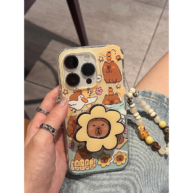 Dễ Thương Ốp Điện Thoại Chống Sốc Hình capybara Cho iphone 15 14 13 11 12promax 11promax 12pro 14pro x xs xr 7 8plus 51gs