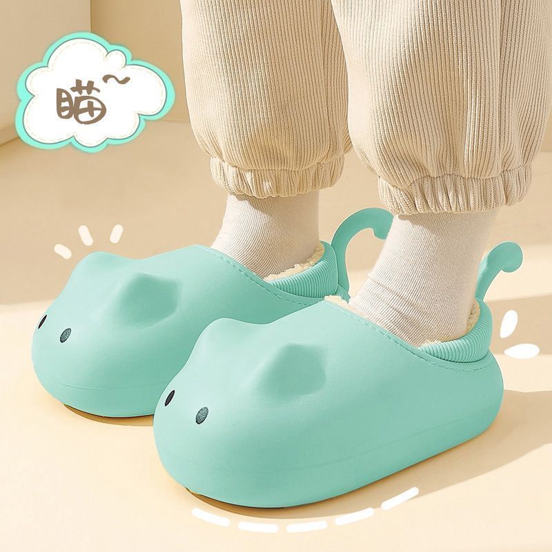 Dép Bông Đi Trong Nhà Đế Dày Chống Trượt Thời Trang Mùa Đông 2023 Dễ Thương Cho Nữ