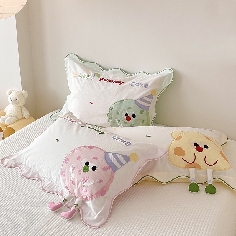 Vỏ Gối cotton Nguyên Chất 30 * 50 48 * 74cm Có Thể Giặt Sạch Dành Cho Bé