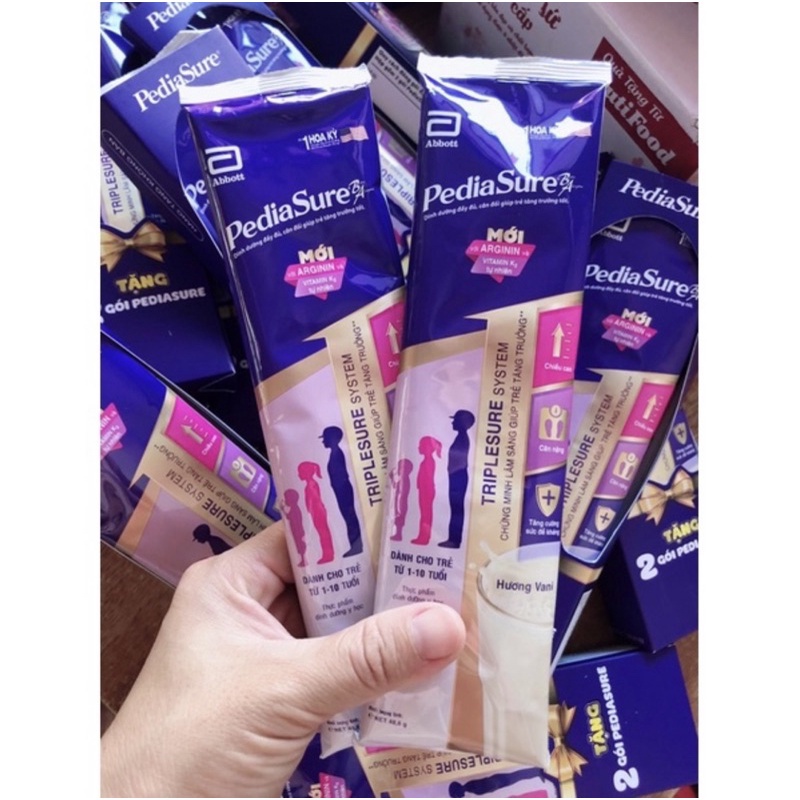 Sữa bột Pediasure gói hương Vani mẫu mới ít ngọt 48,6g