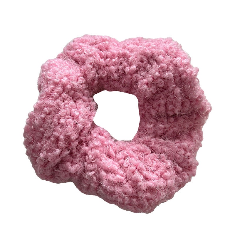 Dây Cột Tóc Màu Kem Lông Cừu Thời Trang Thu Đông 2023