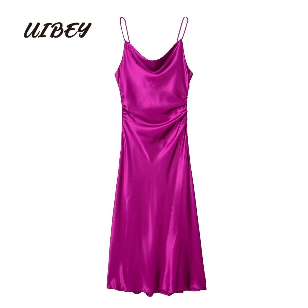 Bán Buôn Thời Trang Váy Lụa satin Lưng Cao 948078