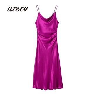 Bán Buôn Thời Trang Váy Lụa satin Lưng Cao 948078