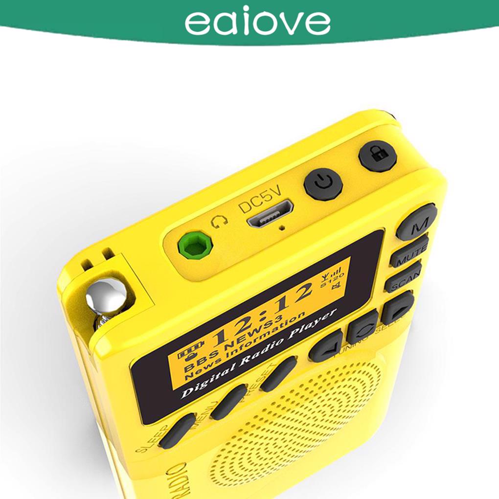 Radio mini p9 mini fm Màn Hình lcd Nhận Tín Hiệu Âm Thanh Tốt mp3 playback eu