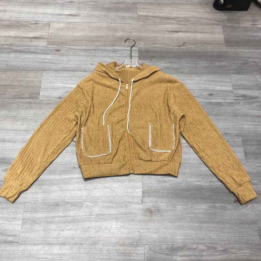 Áo khoác bo túi viền vải xốp nhật nhẹ có túi trong bigsize 50-95kg