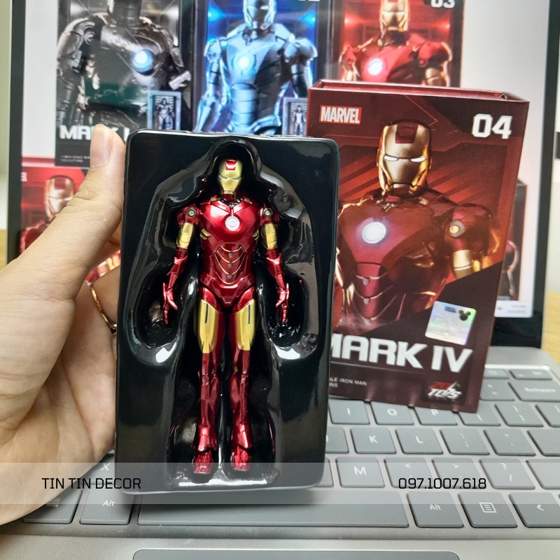 Mô hình iron Man mini đủ bộ sưu tập 7 Mark siêu nét chính hãng Disney hàng có sẵn - Tỉ lệ 1:12