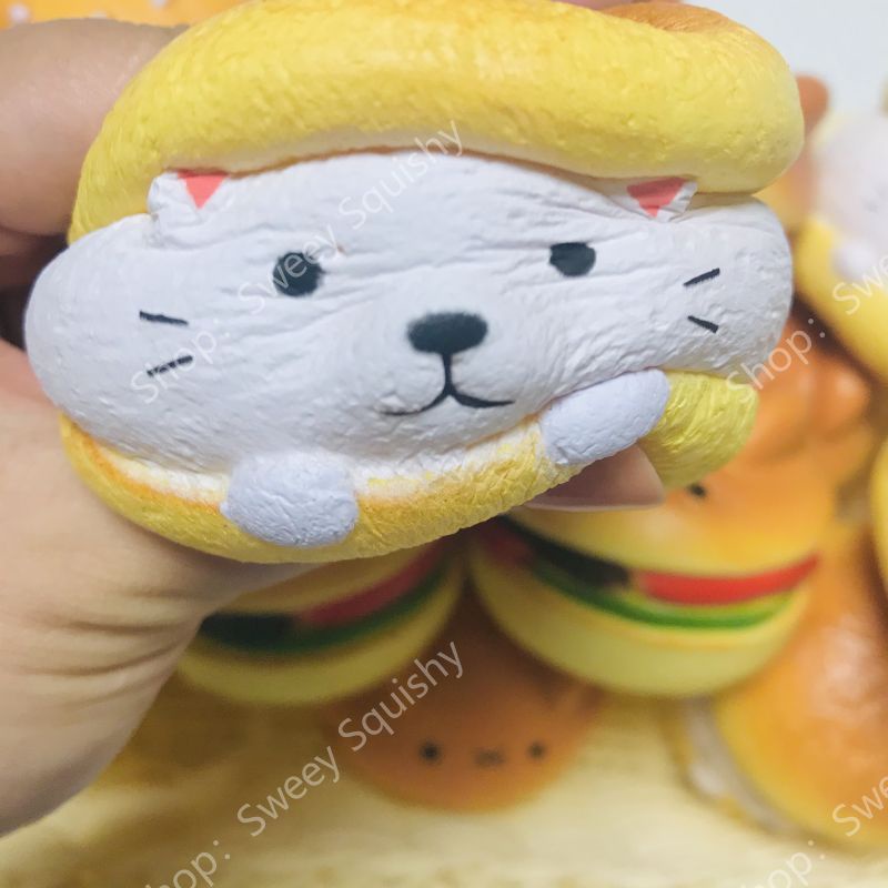 Đồ Chơi Xốp squishy Giảm Stress Hình Bánh Hamburger Dễ Thương Cho Bé