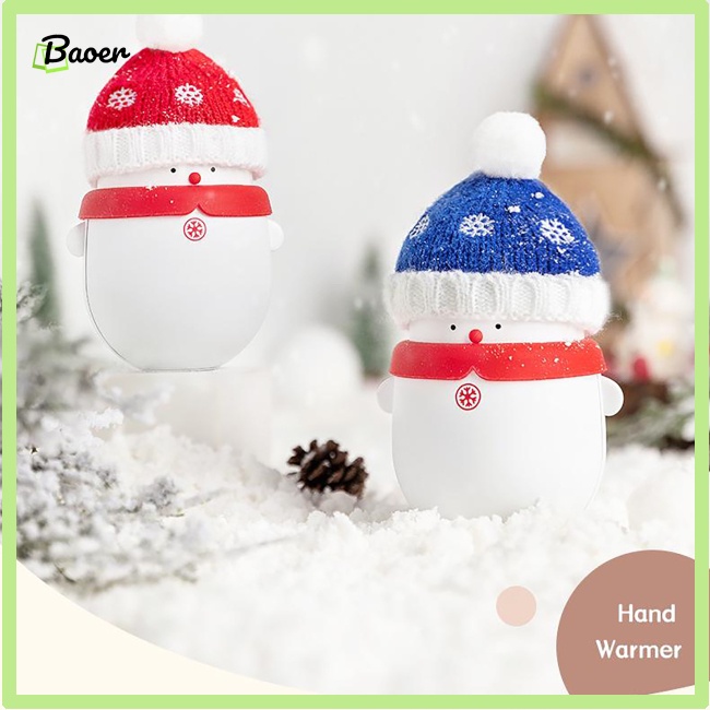 Máy Sưởi Ấm Tay Mùa Đông mini 10w 2 Cổng Sạc usb Chính Hãng 100% Hình Người Tuyết