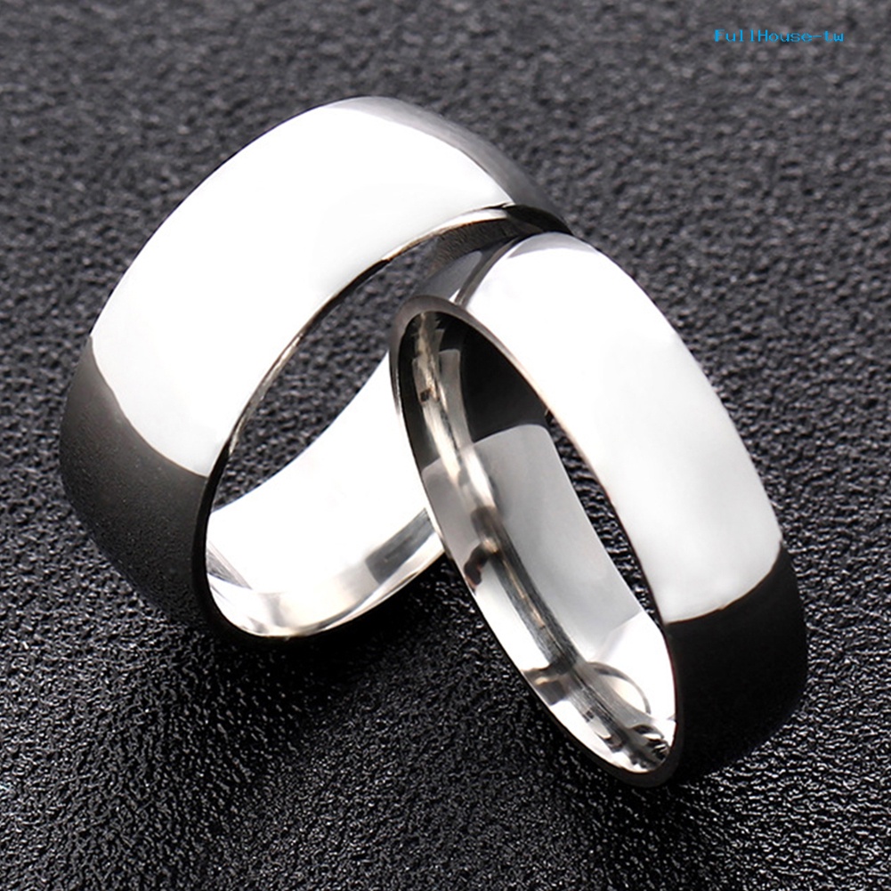 Nhẫn Thép Không Gỉ Đính Hôn Thời Trang unisex