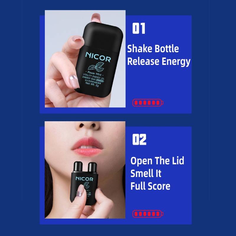 Ống hít mũi để sảng khoái, Thanh năng lượng đôi lỗ Cung cấp năng lượng cho ống hít mũi Thanh kích thích mùi hương thuần chay Gan làm sạch mũi Bộ thảo dược bri