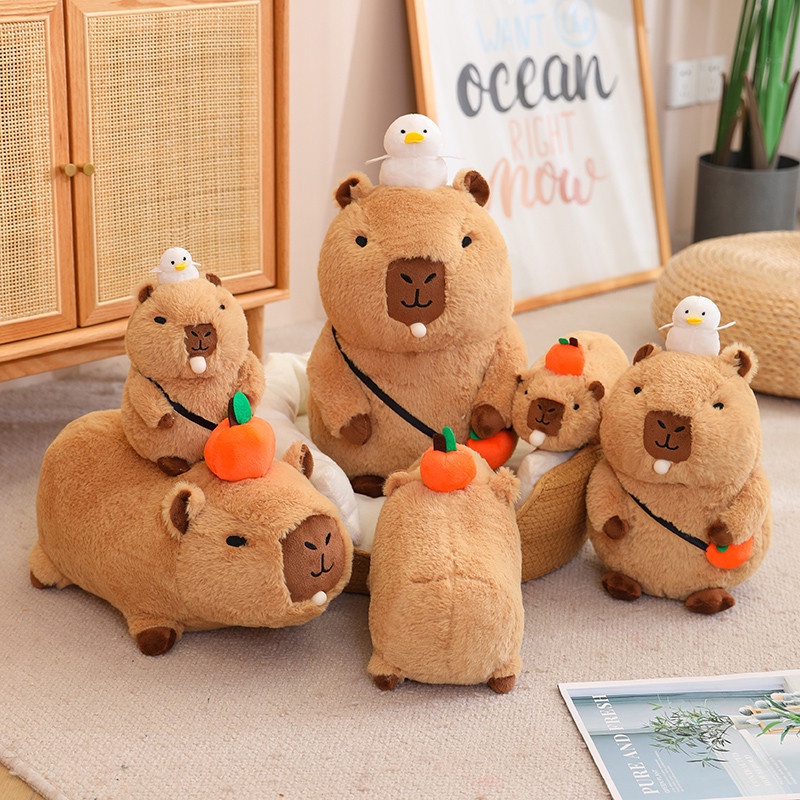Lahomia Dễ Thương Capybara Búp Bê Capibala Squeaky Đồ Chơi Bong Bóng Gối
