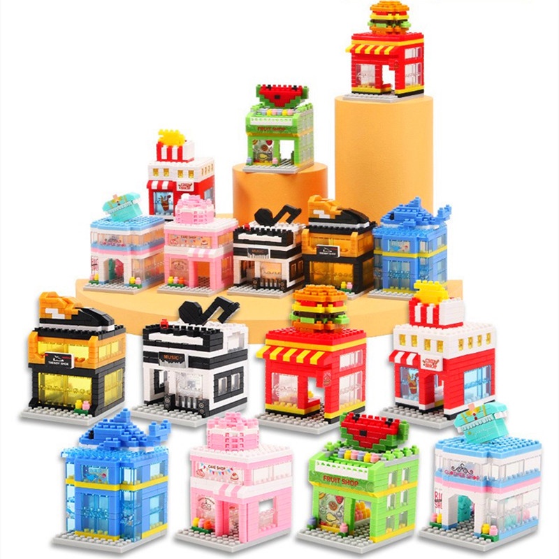 Bộ Đồ Chơi Lắp Ráp Mô Hình Đường Phố mini Cho Bé