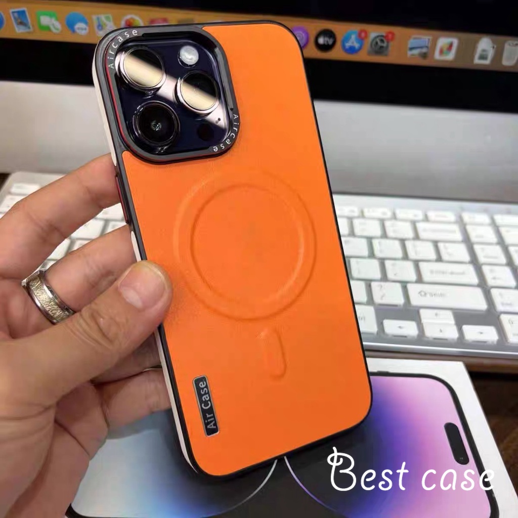 Ốp Điện Thoại Da Màu Vàng Cho iphone 12 13 14 pro max