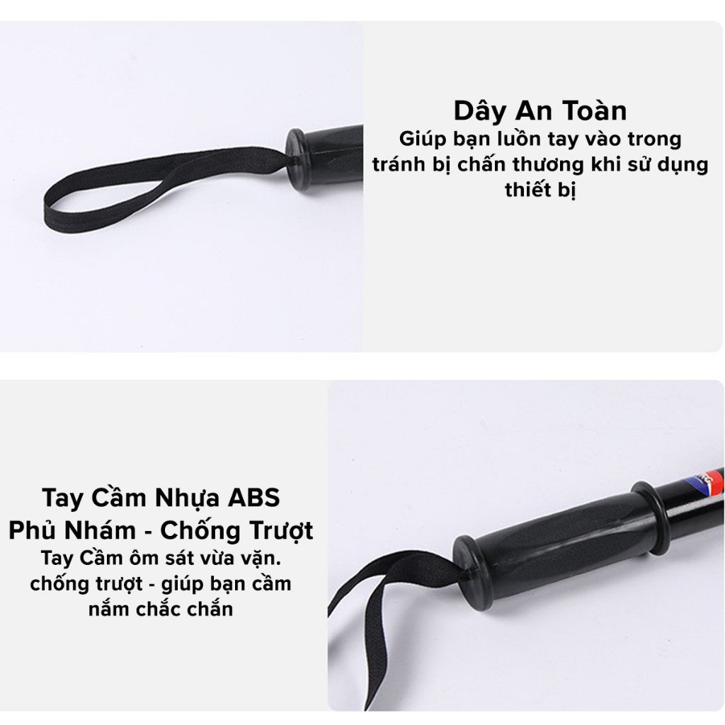 Gậy Lò Xo Bẻ Tập Cơ Tay Ngực Vai Đàn Hồi Cao Bằng Thép Carbon Cao Cấp 20/30/40/50/60kg