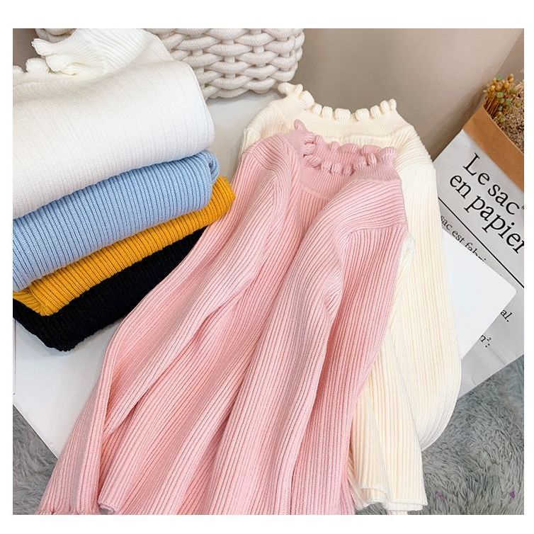 Áo sweater Dệt Kim Dày Phối Ren Thời Trang Thu Đông 2023 Cho Bé