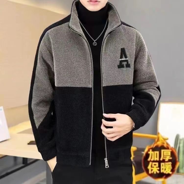 Áo Khoác Cổ Đứng Dày Dặn Giữ Ấm Thời Trang Xuân Thu 2023 Cho Nam