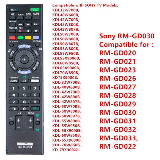Điều Khiển Từ Xa Chuyên Dụng Cho tv sony rm-gd030 gd023 gd033 rm-gd031 rm-gd032 rm-gd026 rm-gd027 rm-gd028 rm-gd028 rm-gd029 rm-Gd0355 X 9000B kdl60w850b X0