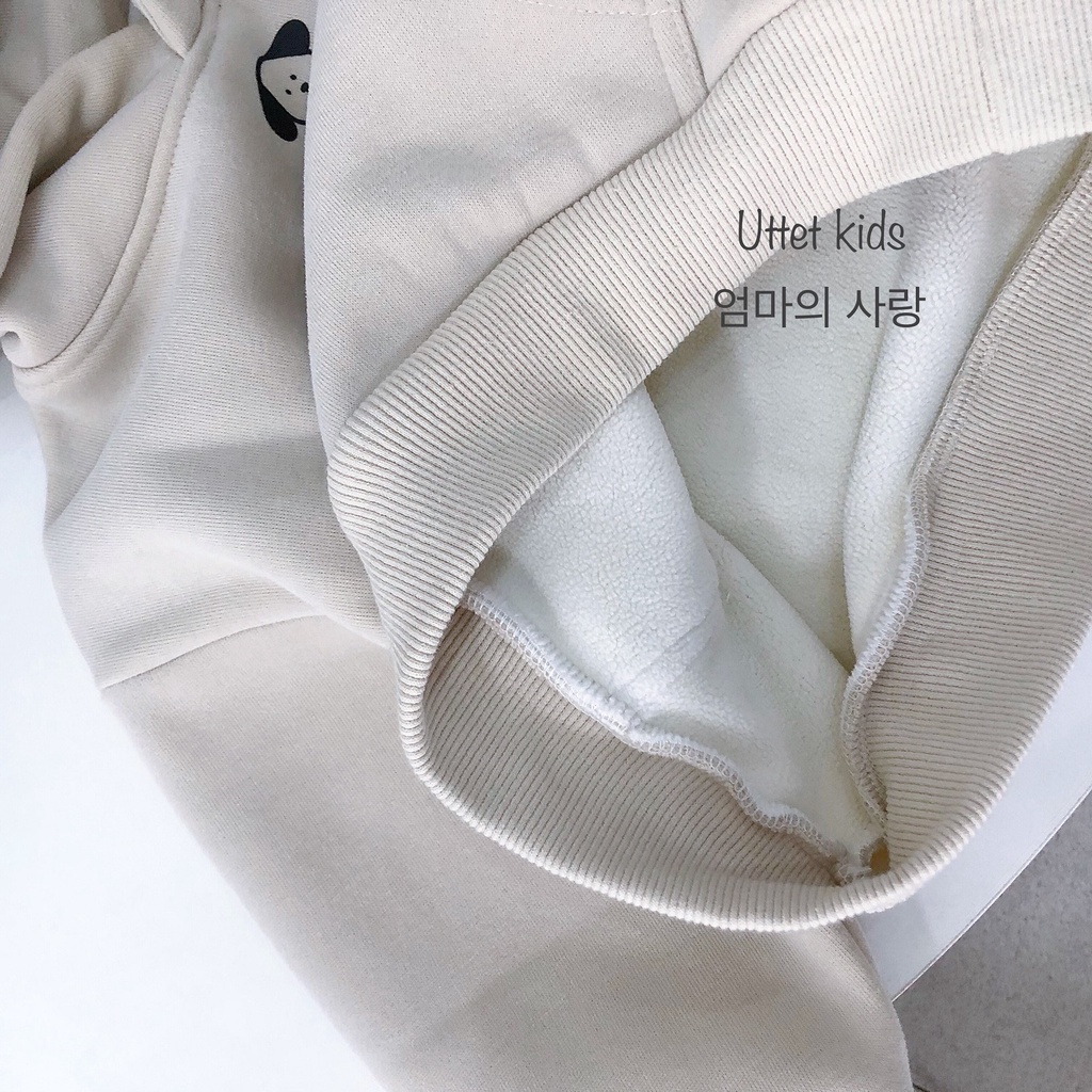 ÁO HOODIE PHONG CÁCH HÀN QUỐC CHO BÉ GÁI VÀ BÉ TRAI LÓT BÔNG 2369