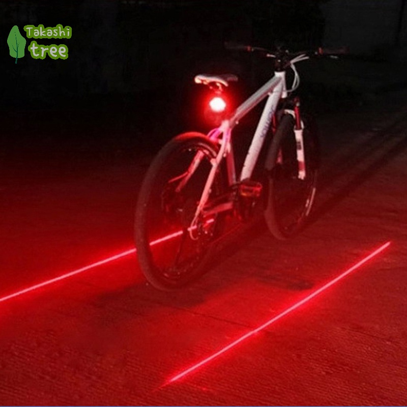 Bộ 2 Đèn laser + 5 led Cảnh Báo An Toàn Gắn Đuôi Xe Đạp