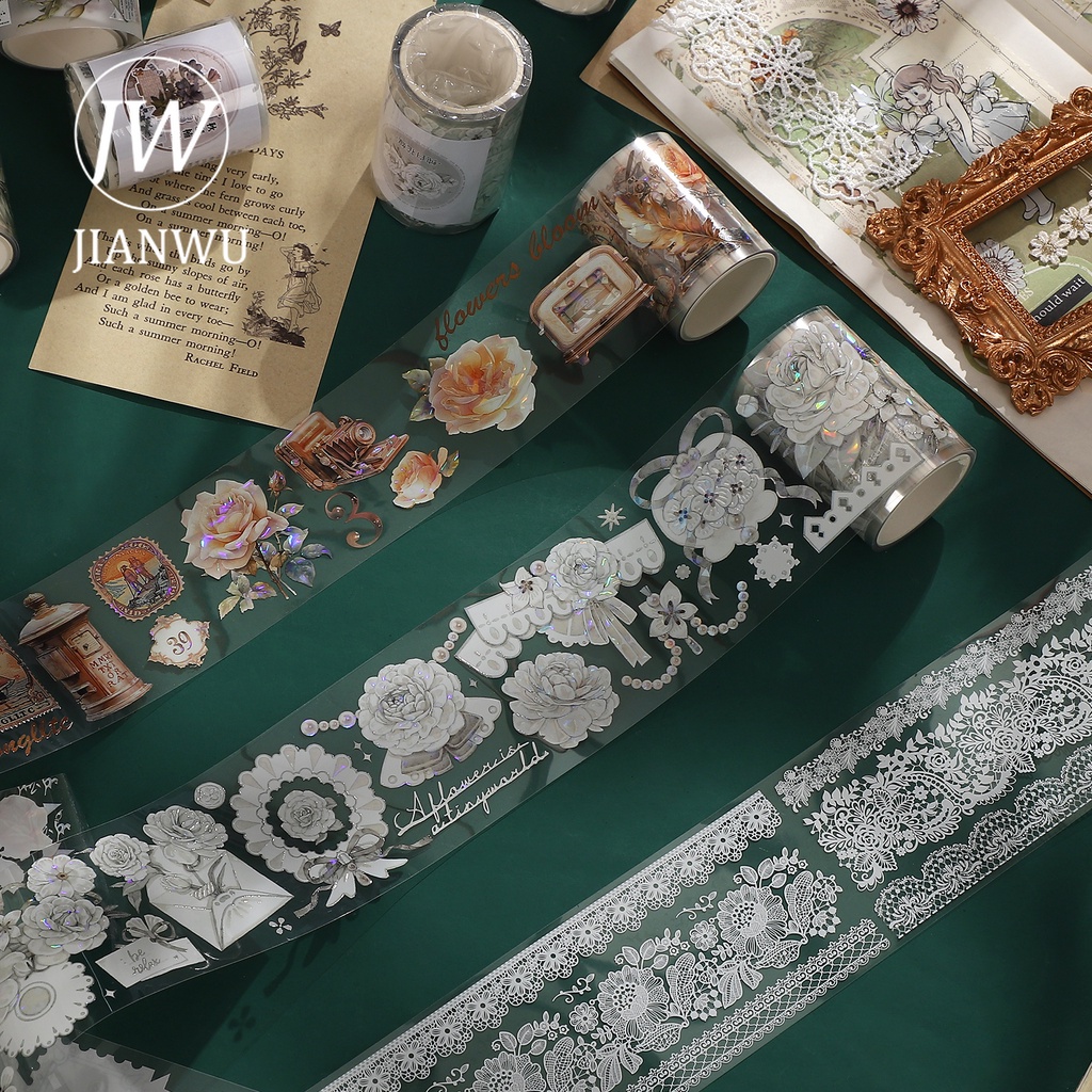 Cuộn 200cm / Cuộn Băng Dính Hình Hoa diy Sáng Tạo Trang Trí Đa Ứng Dụng