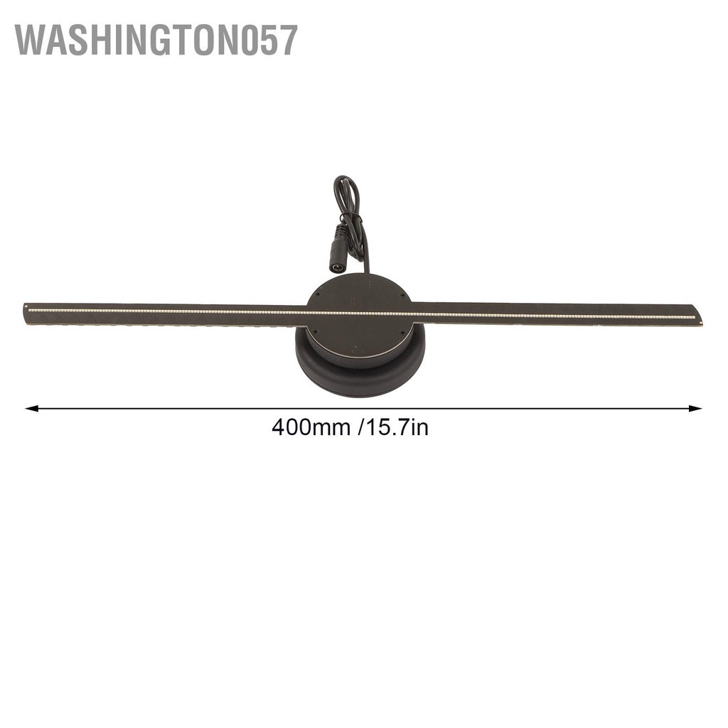 Washington057 Quạt hình ba chiều 3D 224LED 400x400mm Điều khiển từ xa WiFi Màn quảng cáo máy chiếu 100‑240V