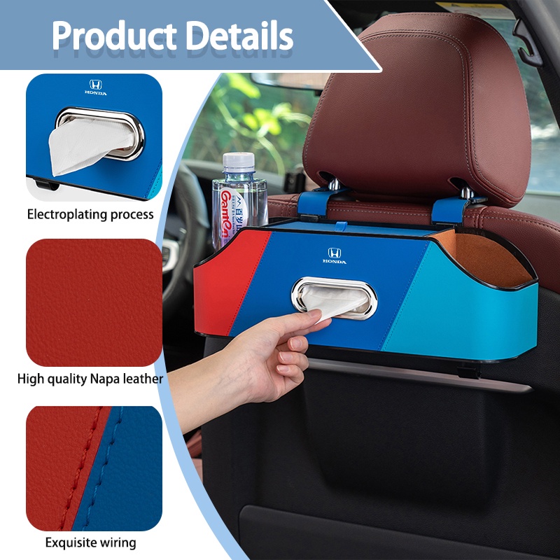 Hộp Đựng Cốc Nước / Khăn Giấy Đa Năng Gắn Ghế Sau Xe Hơi honda fit jazz / cbr hrv cb500x odyssey vezel pilot
