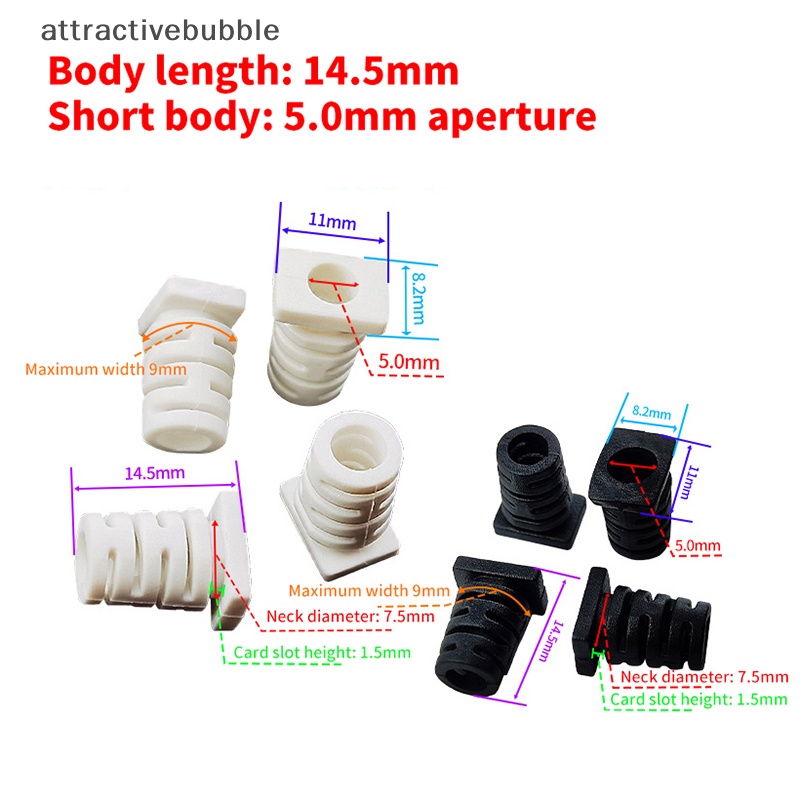 Atvn Set 10 Đầu Nối Dây Cáp 5.0mm Bằng Cao Su Bảo Vệ Dây Cáp Sạc Điện Thoại martijn