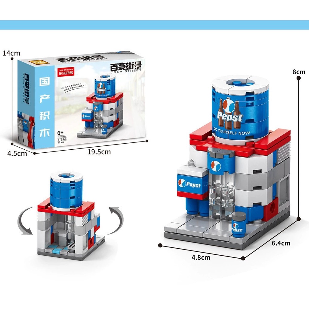 Bộ Đồ Chơi Lắp Ráp Mô Hình Đường Phố mini Cho Bé