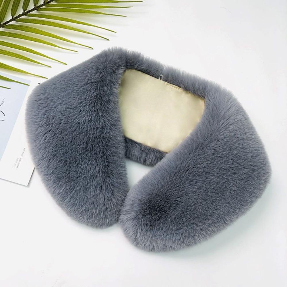 Okdeals Khăn Choàng Cổ Giả Lông Nhung Dày Mềm Mại Giữ Ấm Mùa Đông