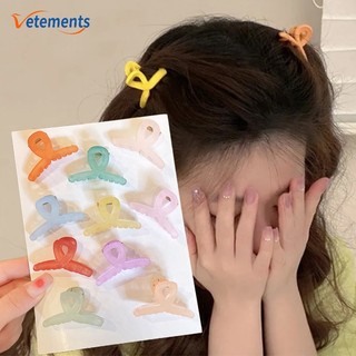 Kẹp tóc mái chéo màu sắc ngọt ngào cho bé gái