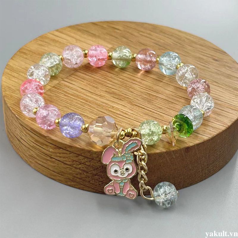 🎀 yakult 🎀sanrio Vòng Tay Hoa Cúc Pha Lê Phiên Bản Hàn Quốc Cho Nữ Sinh