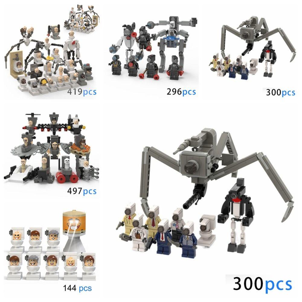 Mmluck Bộ Đồ Chơi Lắp Ráp Mô Hình Máy Ảnh Người Đàn Ông titan tv Người Đàn Ông Trượt Tuyết diy Bằng Nhựa Có Thể Tháo Rời Trang Trí Bàn Làm Việc