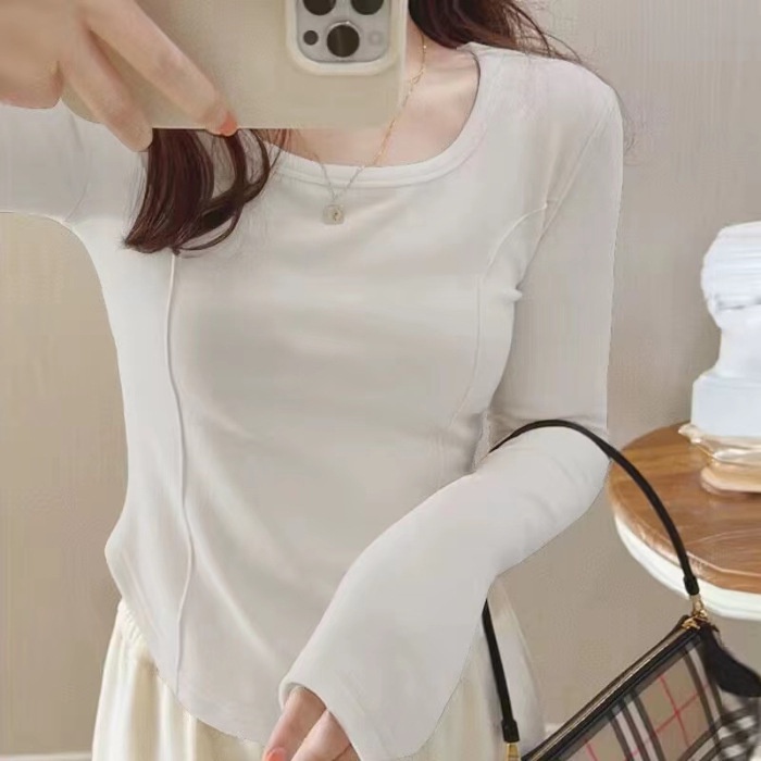 Áo Thun Nữ Dài Tay Cổ Tròn Thời Trang Hàn