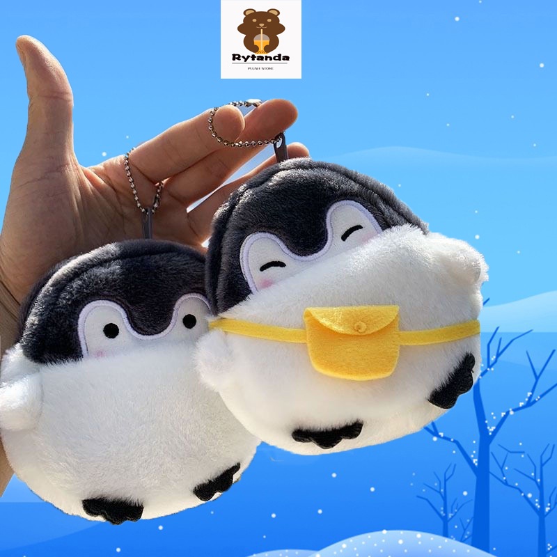 Rytanda Wallet Penguin Zero Wallet Cute Penguin Plush Toy Ví Đựng Tiền Xu Hình Chim Cánh Cụt Nhồi Bông Dễ Thương