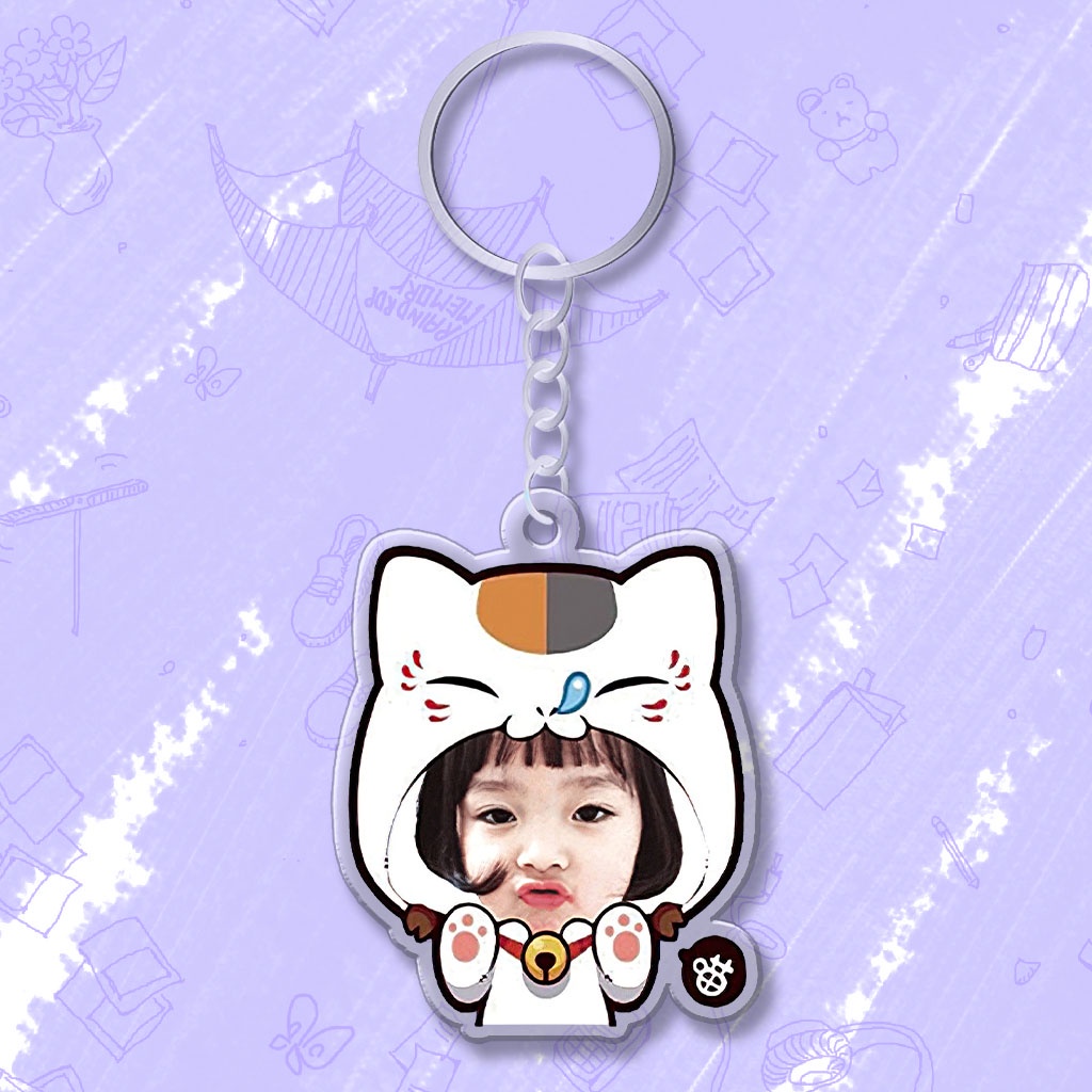 Móc chìa khóa đáng yêu cho bé cắt ảnh theo yêu cầu in hình cute