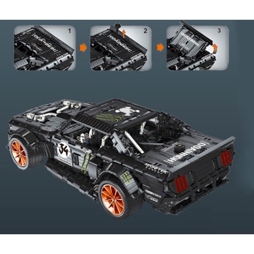 Lego lắp ghép ô tô- đồ chơi mô hình Siêu xe FORD MUSTANG điều khiển từ xa-